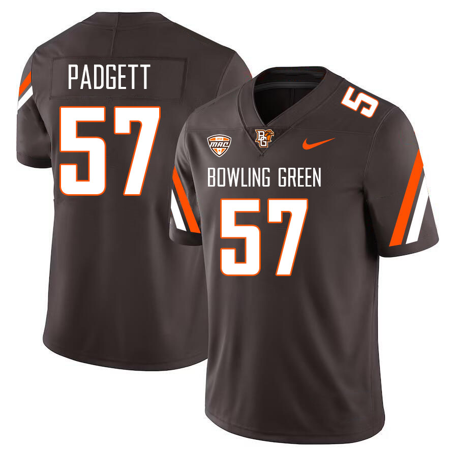 Bowling Green Falcons #57 Alex Padgett College Football Jerseys Stitched Sale-Brown